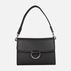 Bolsos para hombro con asa bandolera y tapa con adorno metálico