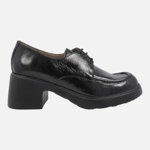 Zapatos de cordones en charol negro con tacón Extralight