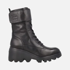 Botines de cordones en piel negra Toronto 21