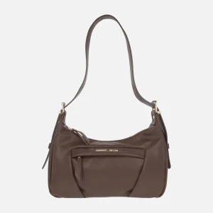 Bolso marrón para hombro efecto piel