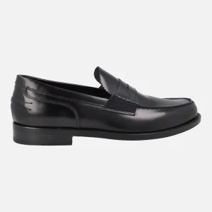 Mocasines Daytona para hombre en piel negra brillo con antifaz