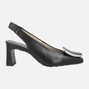 Zapatos corte salón destalonados con adorno Amapola