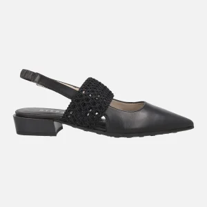 Zapatos de piel destalonados Lila con banda elástica