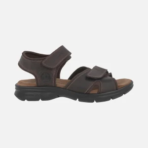 Sandalias de piel para hombre con cierre de velcro Sanders Basics