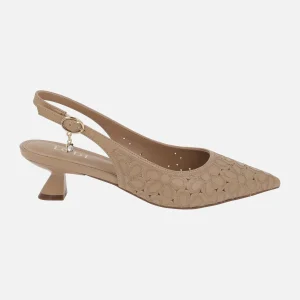 Zapatos de salón destalonados A-Vina con bordado de flores