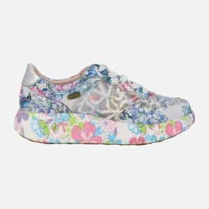 Zapatillas deportivas en combinado de flores azules Nikito 52 Ciel