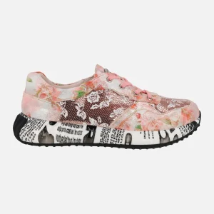 Deportivas rosas Laura Vita con estampado de flores Burton 05 framboise