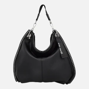 Bolsos negros con tachas y doble asa