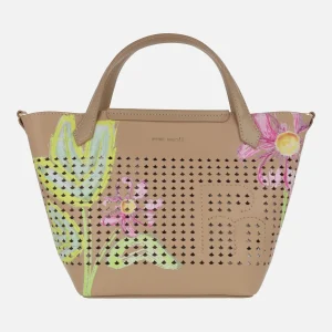 Bolsos de mano con bandolera extraíble y diseño de calados y flores