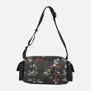 Bolsos bandolera con detalle de graffity y tachas de colores