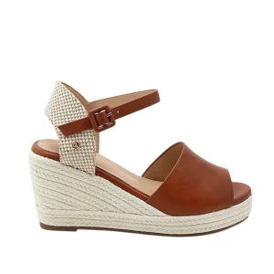 Sandalias de cuña Anaya para mujer color tan