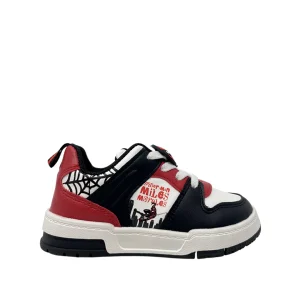 Sneakers Spider para niño color rojo, negro y blanco