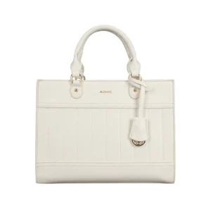 Cartera tote Rogan para mujer color hueso