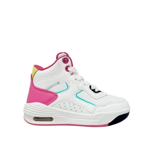 Botas Kemi para niña color rosado y blanco