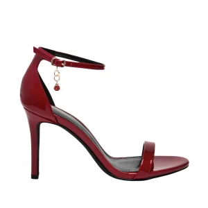 Sandalias de tacón Brazen para mujer color vino