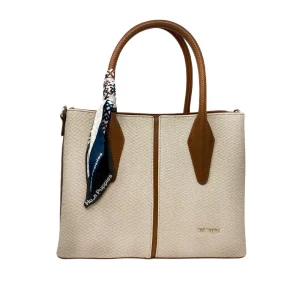 Cartera tote Lena para mujer color beige