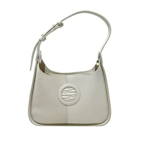 Cartera satchel Kadi para mujer color hueso