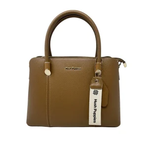 Cartera satchel Mae para mujer color café