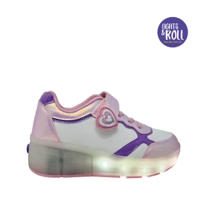 Sneakers con luces Vallie para niña color rosado