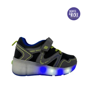 Sneakers con luces Valko para niño color negro