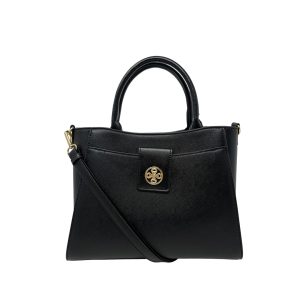 Cartera satchel Uga para mujer color negro