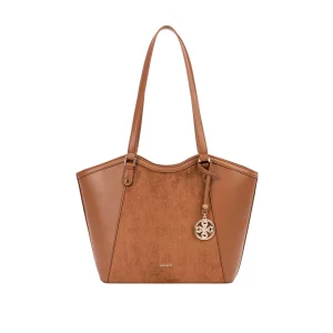 Cartera tote Uria para mujer color tan