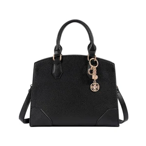 Cartera satchel Lauren para mujer color negro