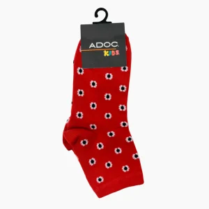 Calcetines Flor unisex color rojo