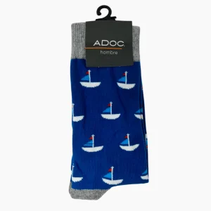 Calcetines Barco unisex color celeste