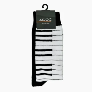 Calcetines Piano unisex color blanco y negro