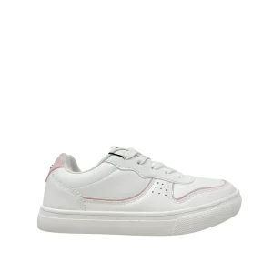 Tennis escolares Asha para niña color blanco y rosado