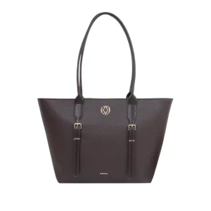 Cartera tote Adia para mujer color café