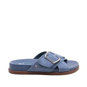 Sandalias flats Isha para mujer color celeste