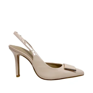 Tacones slingback Atlas para mujer color nude