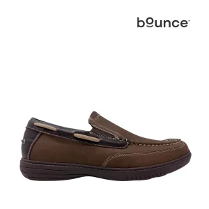 Casuales slip on Cyrus Boatshoe para hombre color café