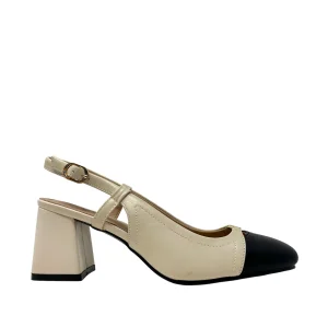Tacones slingback Margot para mujer color beige