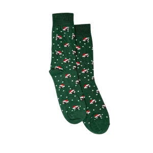 Calcetines Pug para hombre color verde