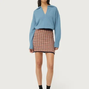 Jersey con cuello polo azul