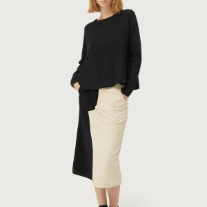 Jersey de punto evasé negro