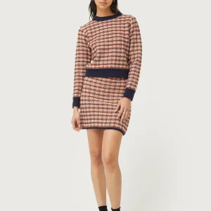 Jersey de punto con estampado de cuadros