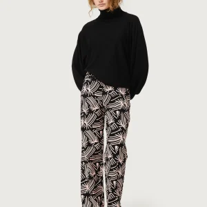 Jersey de punto con cuello vuelto negro