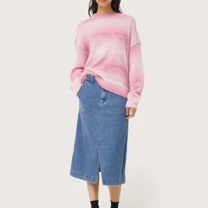 Jersey de punto rayas difuminadas rosas