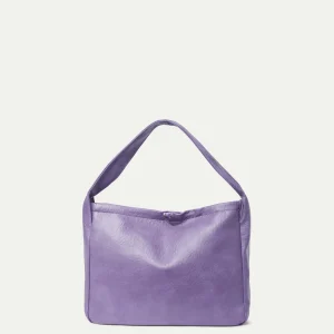 Bolso hombro de piel sintética lila