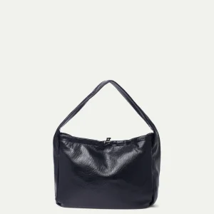 Bolso hombro de piel sintética negro