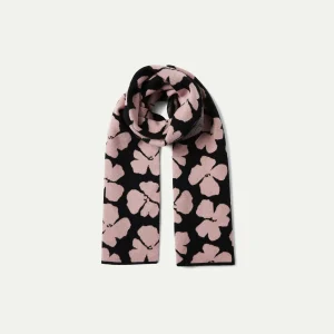 Bufanda de punto jacquard estampado floral Jacinto