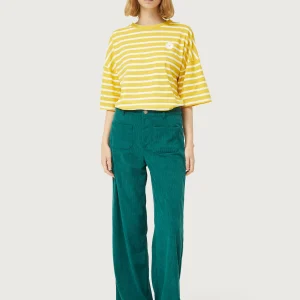 Pantalón de pana turquesa