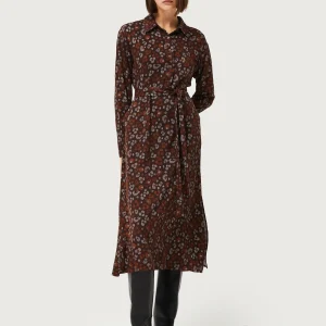 Vestido midi camisero estampado animal Amur