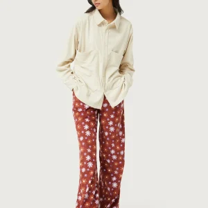 Chaqueta camisera de pana blanca