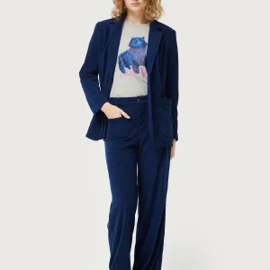 Blazer de pana azul marino