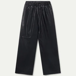Pantalón de cuero sintético negro